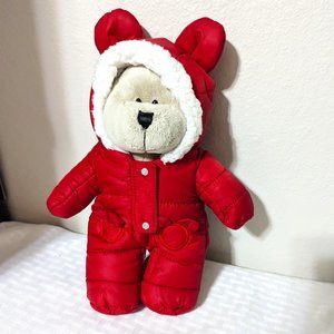 Starbucks 2021 Holiday Bearista Bear Plush Limited Edition Red Snowsuit